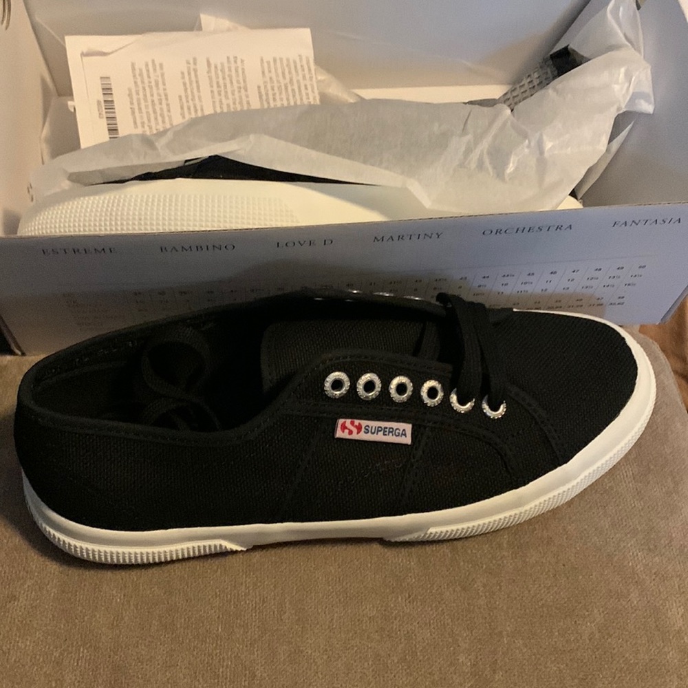 New Superga Cotu canvas sneaker 8.5 black